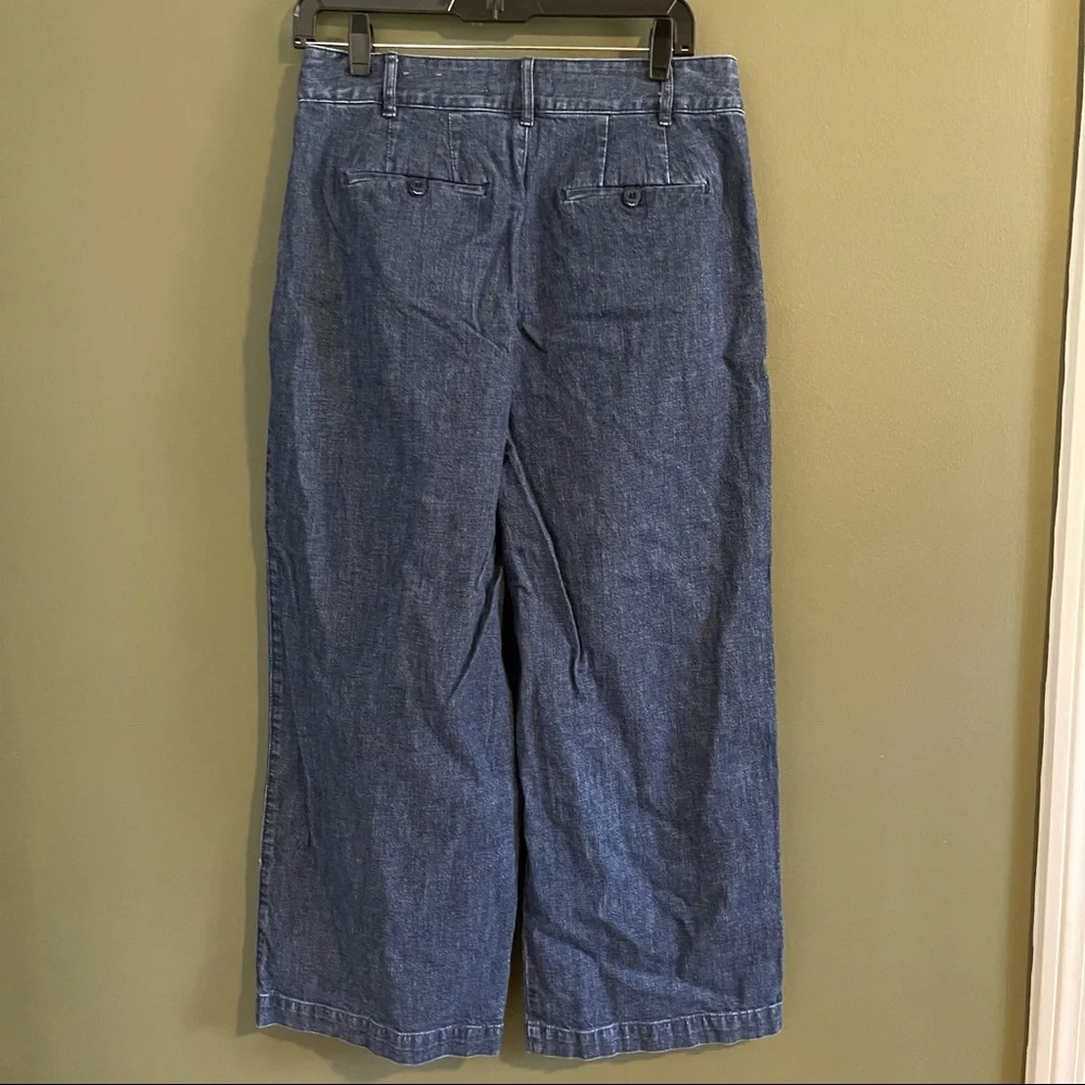 Madewell | Wide Leg Pleated Jeans Denim Size 8 - Picture 4 of 7